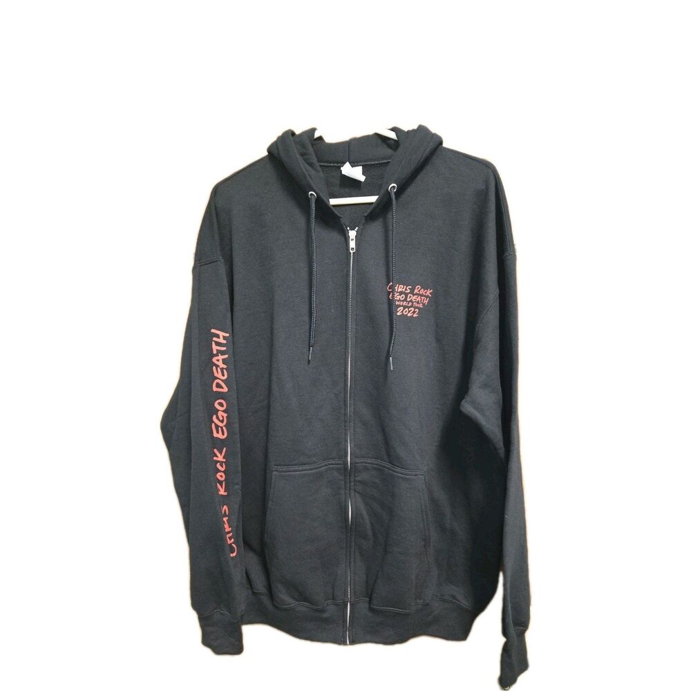 Chris Rock Ego Death World Tour 2022 XL Zip-Up Hoodie Black NWOT Concert Merch